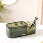 Tissue Box Holder With Storage Organizer Green Nestasia
