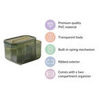 Tissue Storage Box With Organiser Green Nestasia