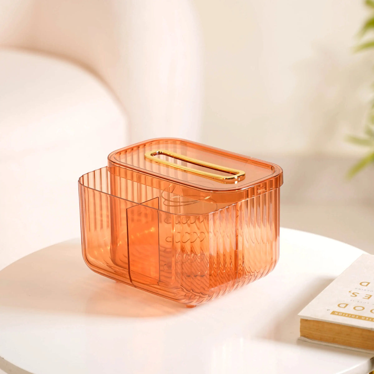 Multipurpose Tissue Paper Box With Compartments Amber Nestasia