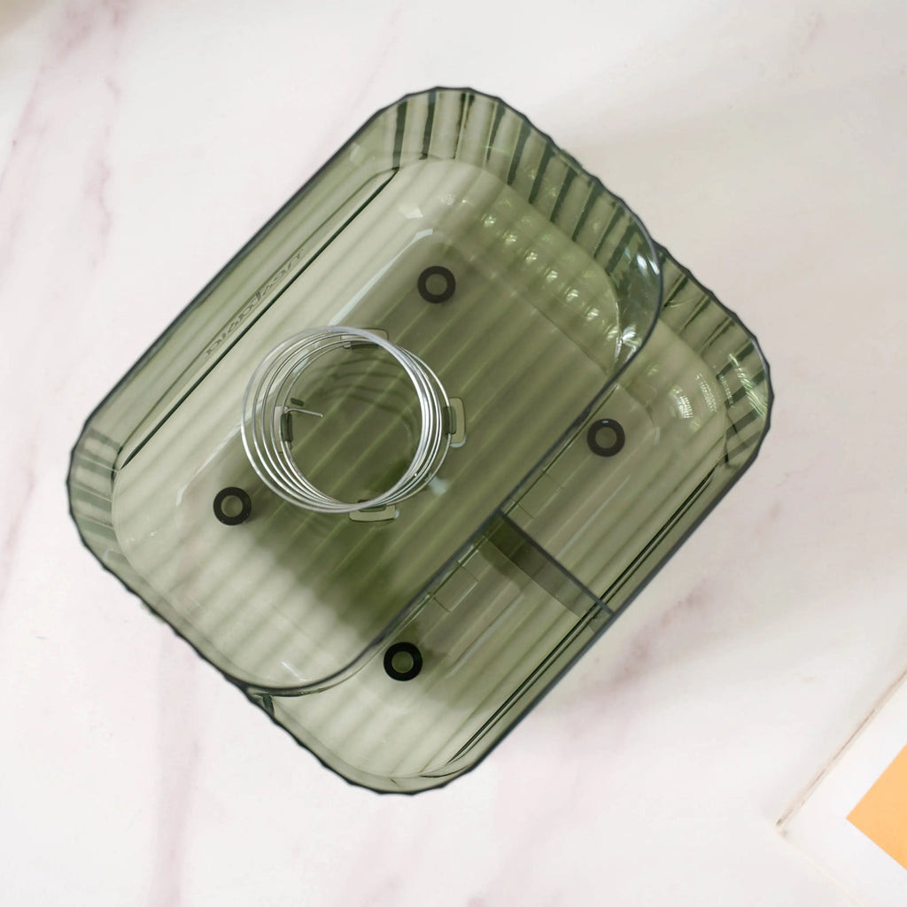 Tissue Storage Box With Organiser Green Nestasia