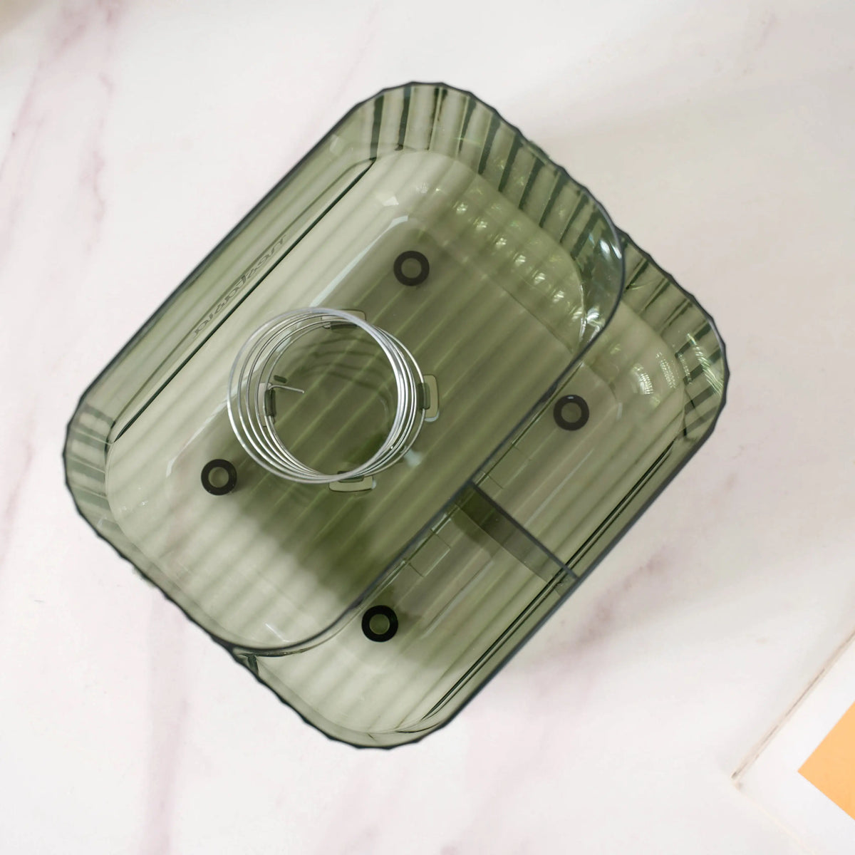 Tissue Storage Box With Organiser Green Nestasia