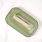Tissue Storage Box With Organiser Green Nestasia