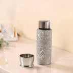 Silver Titanium Bottle With Strainer And Magnetic Lid In Gift Box 500ml Nestasia