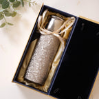 Silver Titanium Bottle With Strainer And Magnetic Lid In Gift Box 500ml Nestasia
