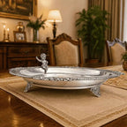 Brass Round Serving Tray / Plate (11.5 Inch) Vedansh Craft