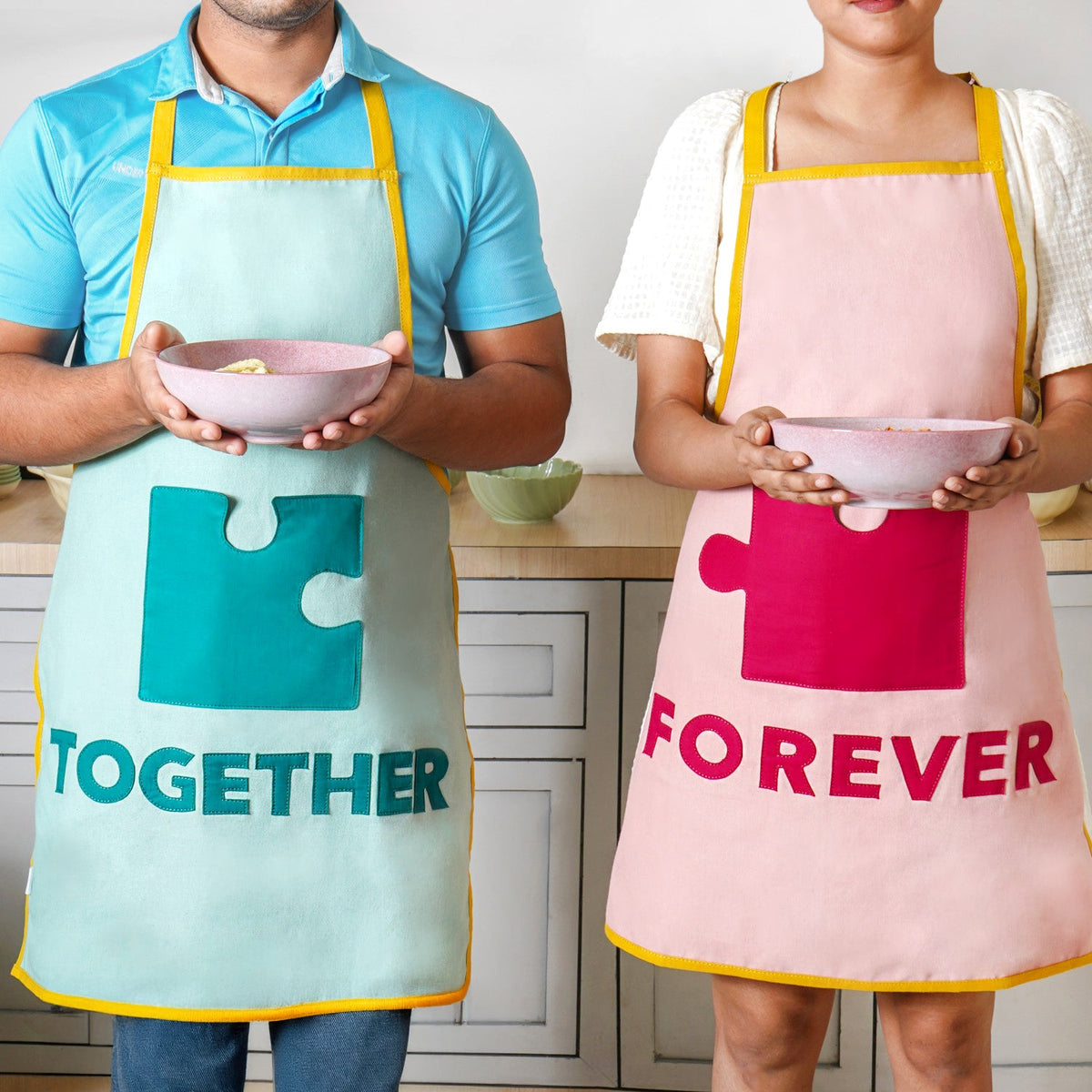 Together Forever Couple Apron Set Nestasia