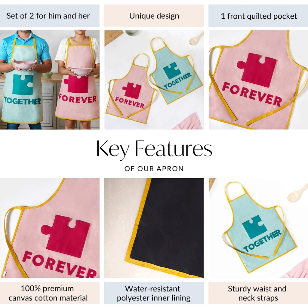 Together Forever Couple Apron Set Nestasia
