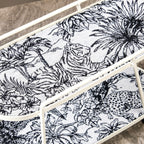 Toile De Jouy Vanity Storage Display 2 Storey Tray White Nestasia