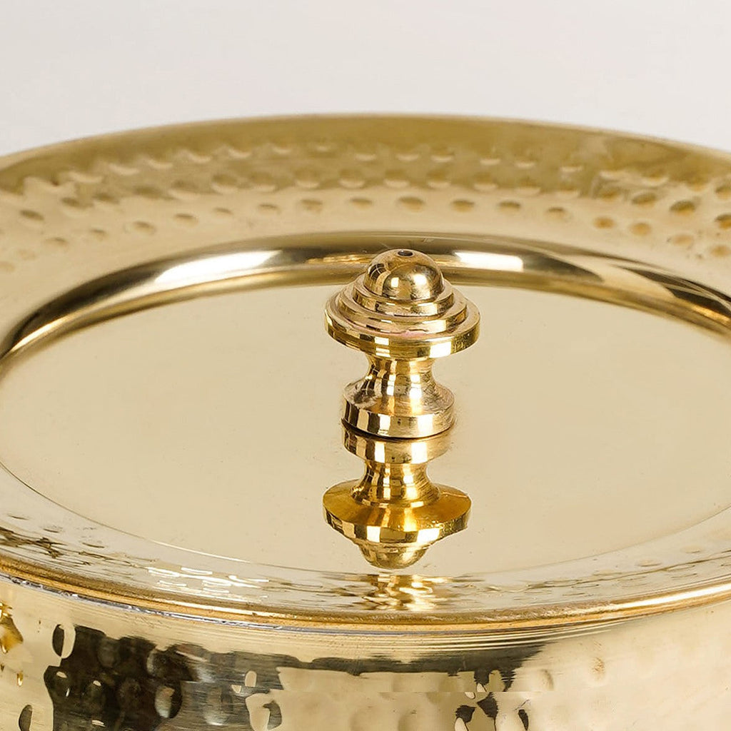 Pure Brass Handi Cooking Pot With Lid 3000ml Nestasia