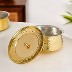 Pure Brass Handi Cooking Pot With Lid 3000ml Nestasia