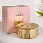 Pure Brass Handi Cooking Pot With Lid 3000ml Nestasia