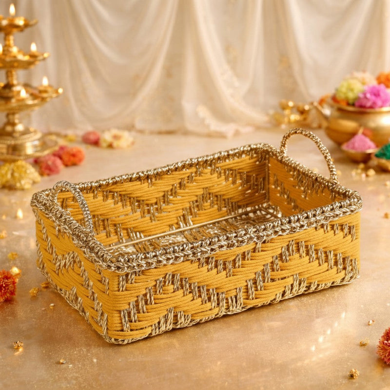 Handwoven Tray Yellow Nestasia