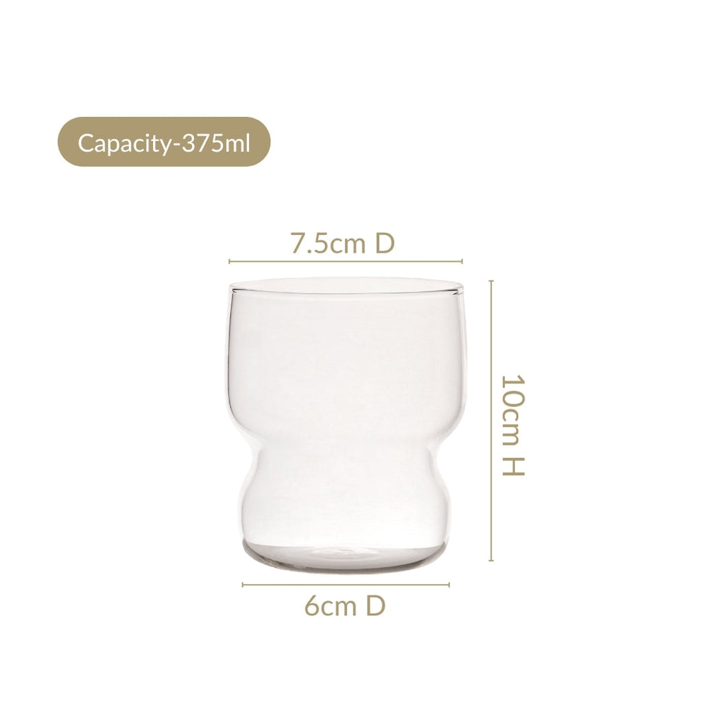 Transparent Borosilicate Glass Tumbler Set Of 4 310ml Nestasia