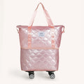 Movo Adjustable Travel Bag With Detachable Wheels Pearl Pink Nestasia
