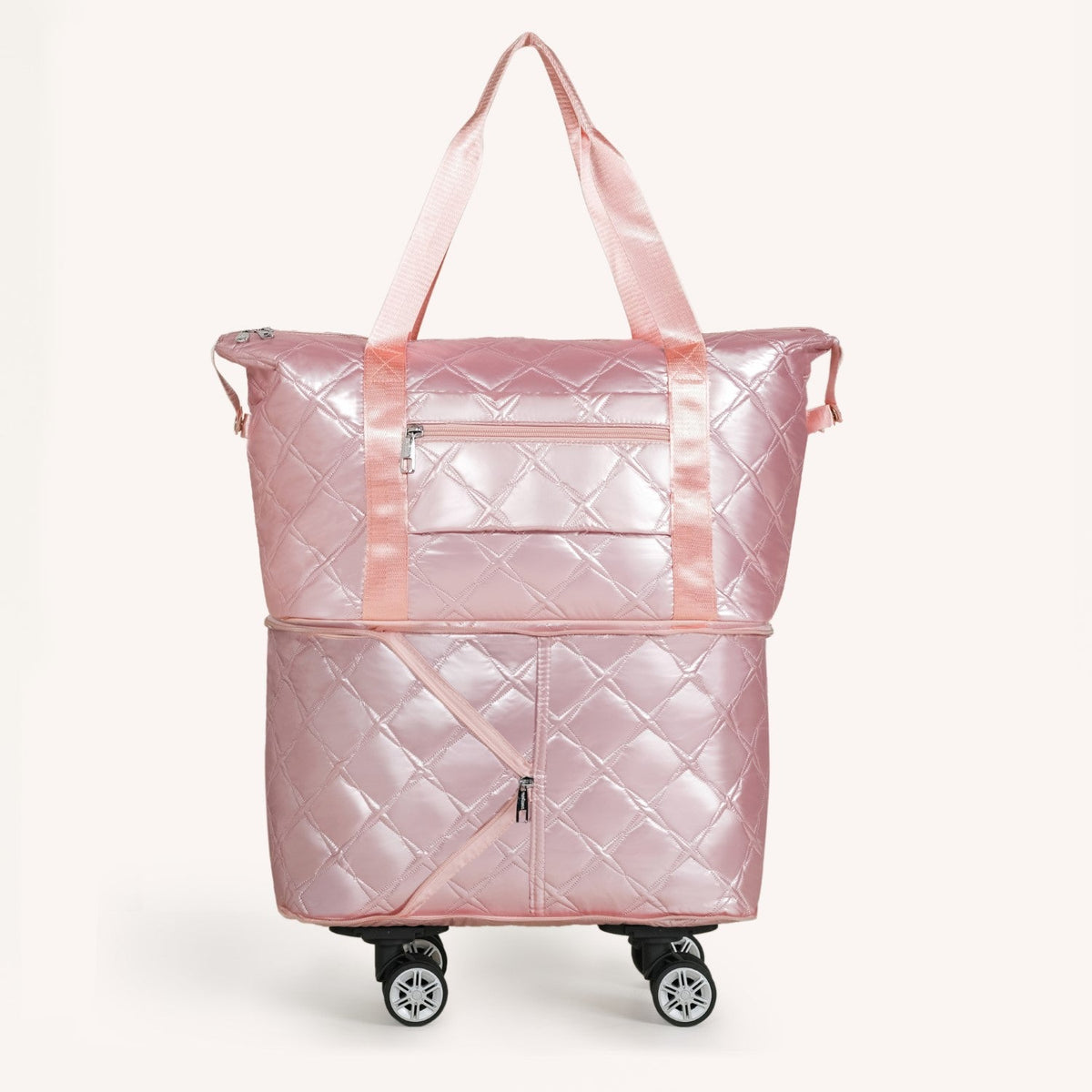 Movo Adjustable Travel Bag With Detachable Wheels Pearl Pink Nestasia