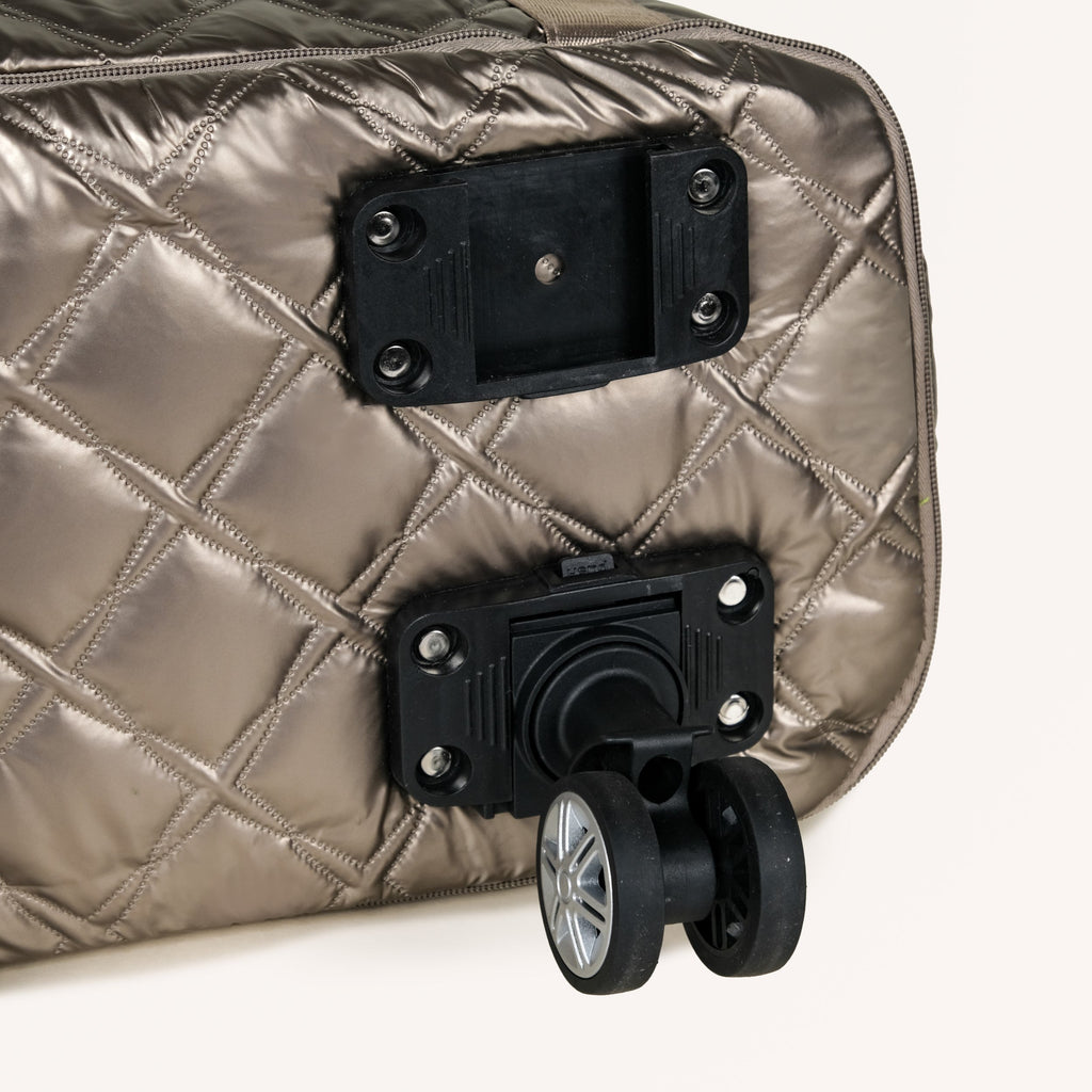 Movo Expandable Bag With Detachable Wheels Metallic Brown Nestasia