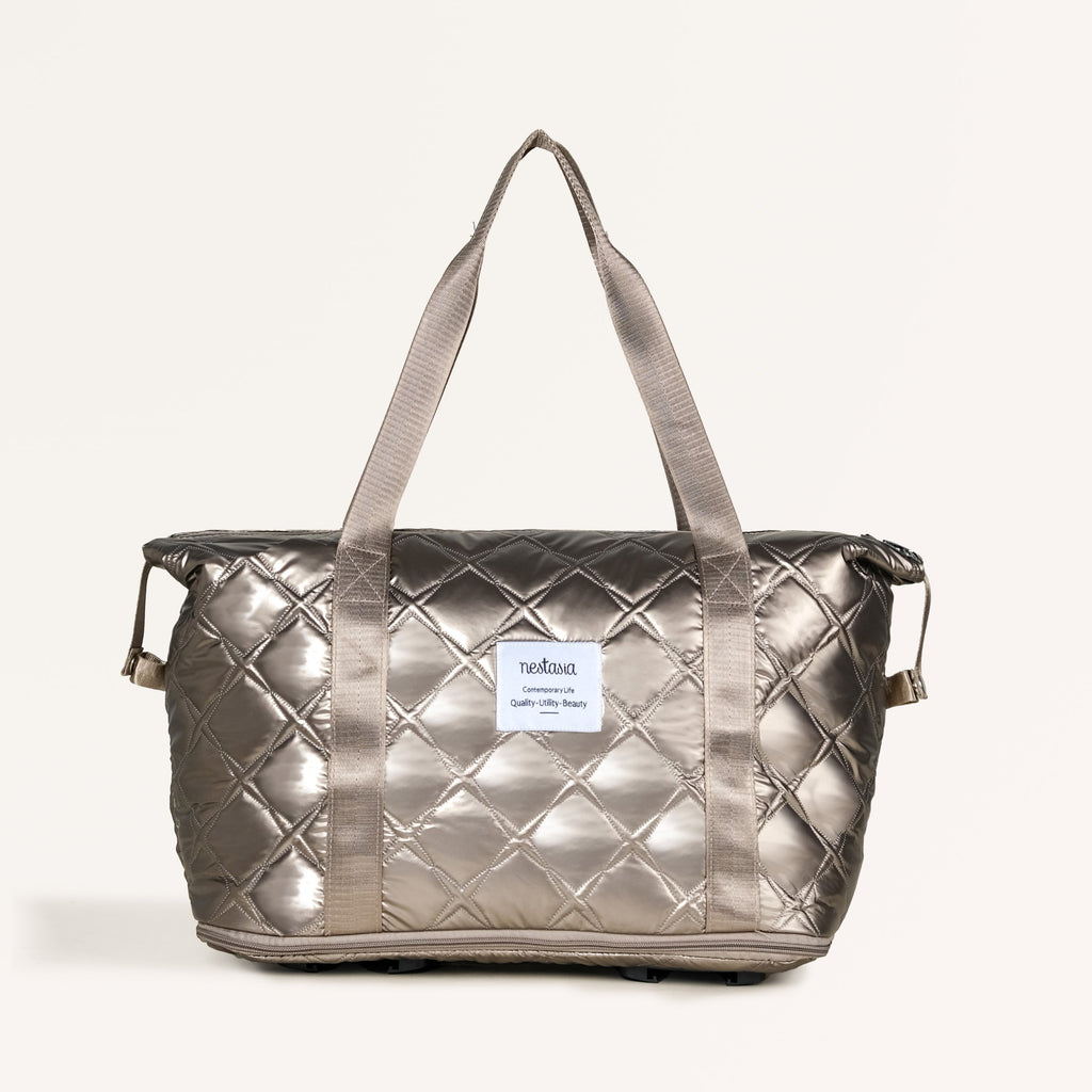 Movo Expandable Bag With Detachable Wheels Metallic Brown Nestasia