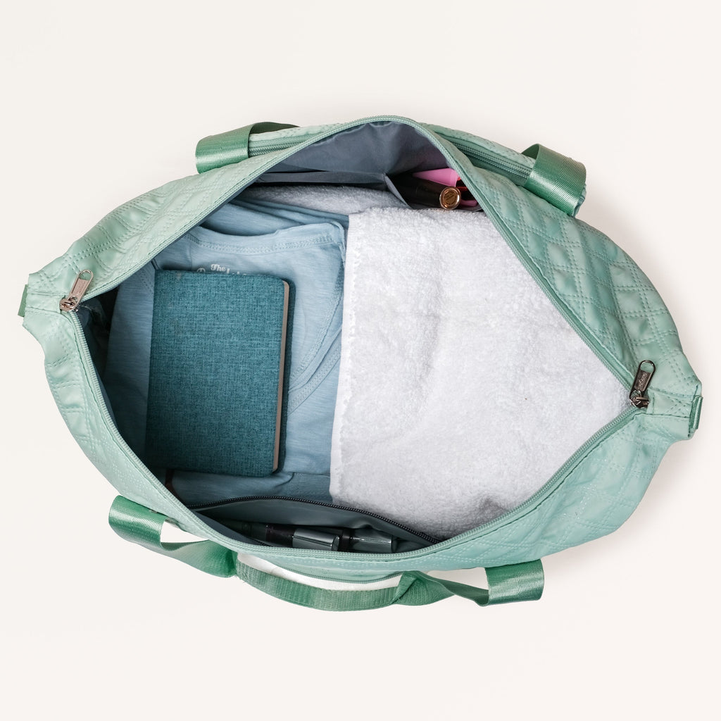 Montara Expandable Foldable Luxe Travel Bag Mint Nestasia