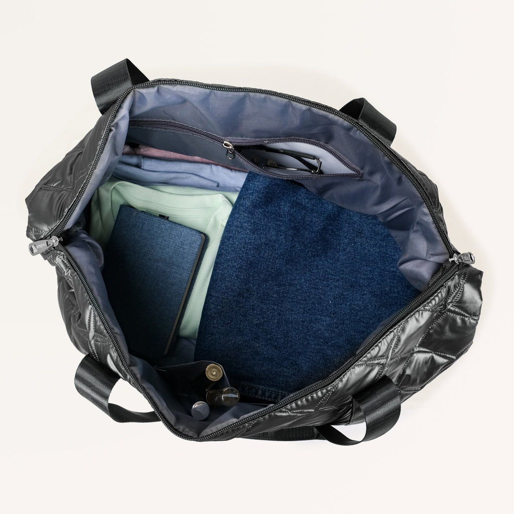 Movo Travel Bag With Removable Wheels Metallic Black Nestasia