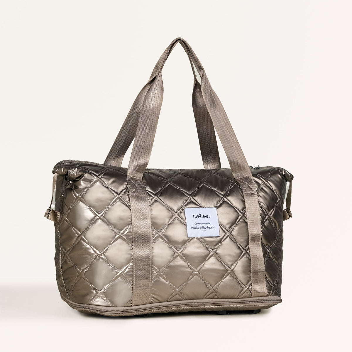 Movo Expandable Bag With Detachable Wheels Metallic Brown Nestasia