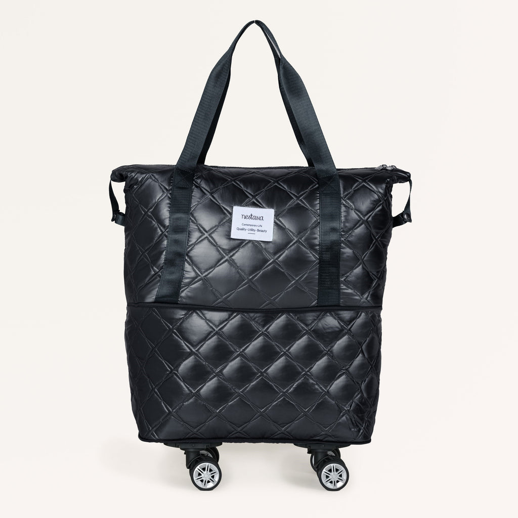 Movo Travel Bag With Removable Wheels Metallic Black Nestasia