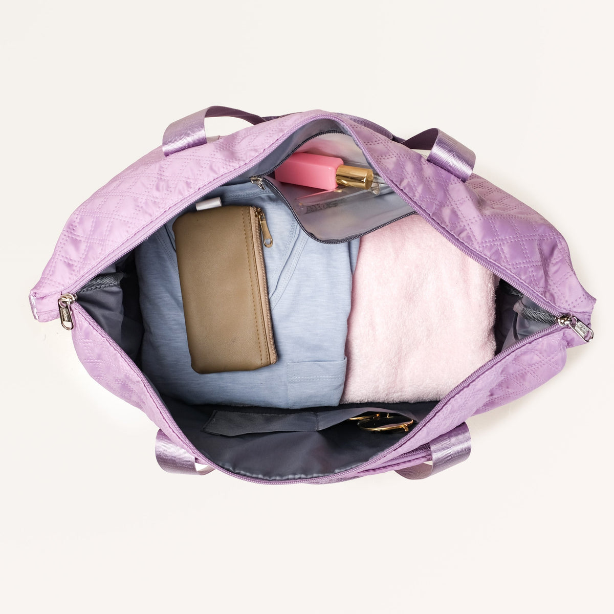 Montara Waterproof Over Night Bag Foldable Expandable Violet Nestasia