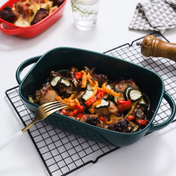 Ceramic Baking Tray With Handles Nestasia