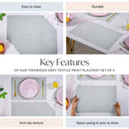 Treewood Grey Placemat Set Of 6 Nestasia