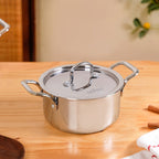 Tri Ply Stainless Steel Casserole Pot With Lid 2300ml Nestasia