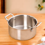 Tri Ply Stainless Steel Casserole Pot With Lid 4000ml Nestasia