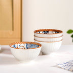 Terra Indigo Ceramic Bowls Set Of 4 300ml Nestasia
