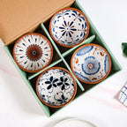 Terra Indigo Ceramic Bowls Set Of 4 300ml Nestasia