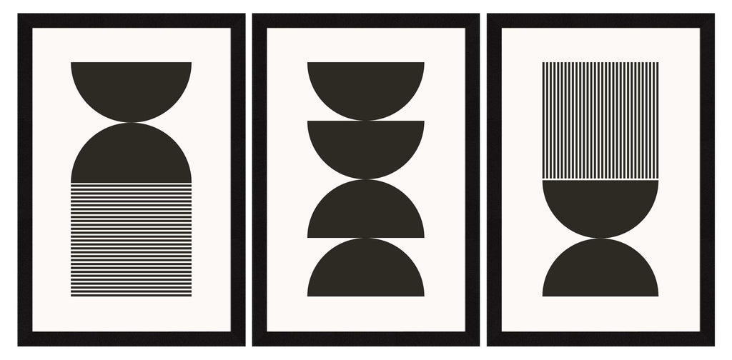 Boho Painting For Wall Decoration, Painting For Living Room, Set of 3 AXIII-38-BOH ArtX