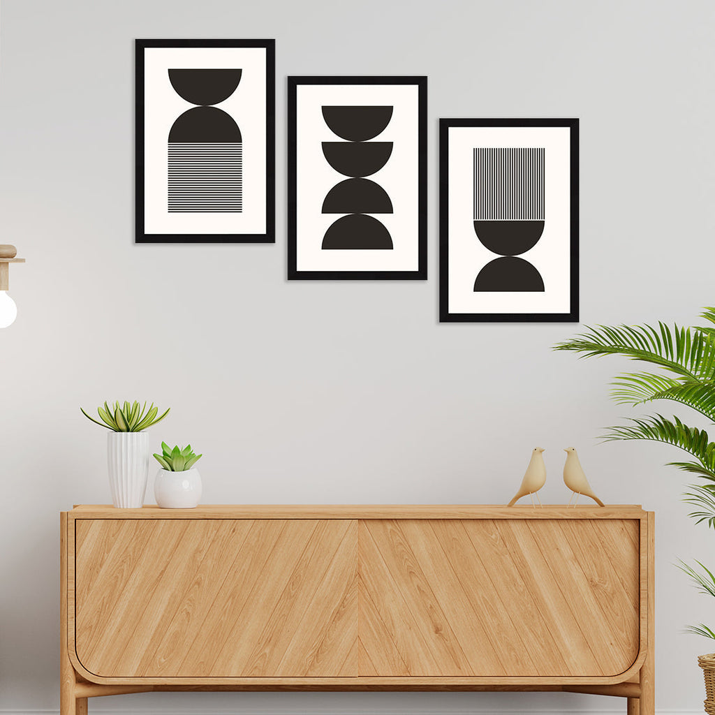 Boho Painting For Wall Decoration, Painting For Living Room, Set of 3 AXIII-38-BOH ArtX