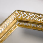 Luxury Mirror Tray Gold Set Of 3 Nestasia