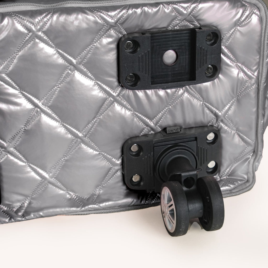 Movo Expandable Travel Bag With Removable Wheels Silver Nestasia