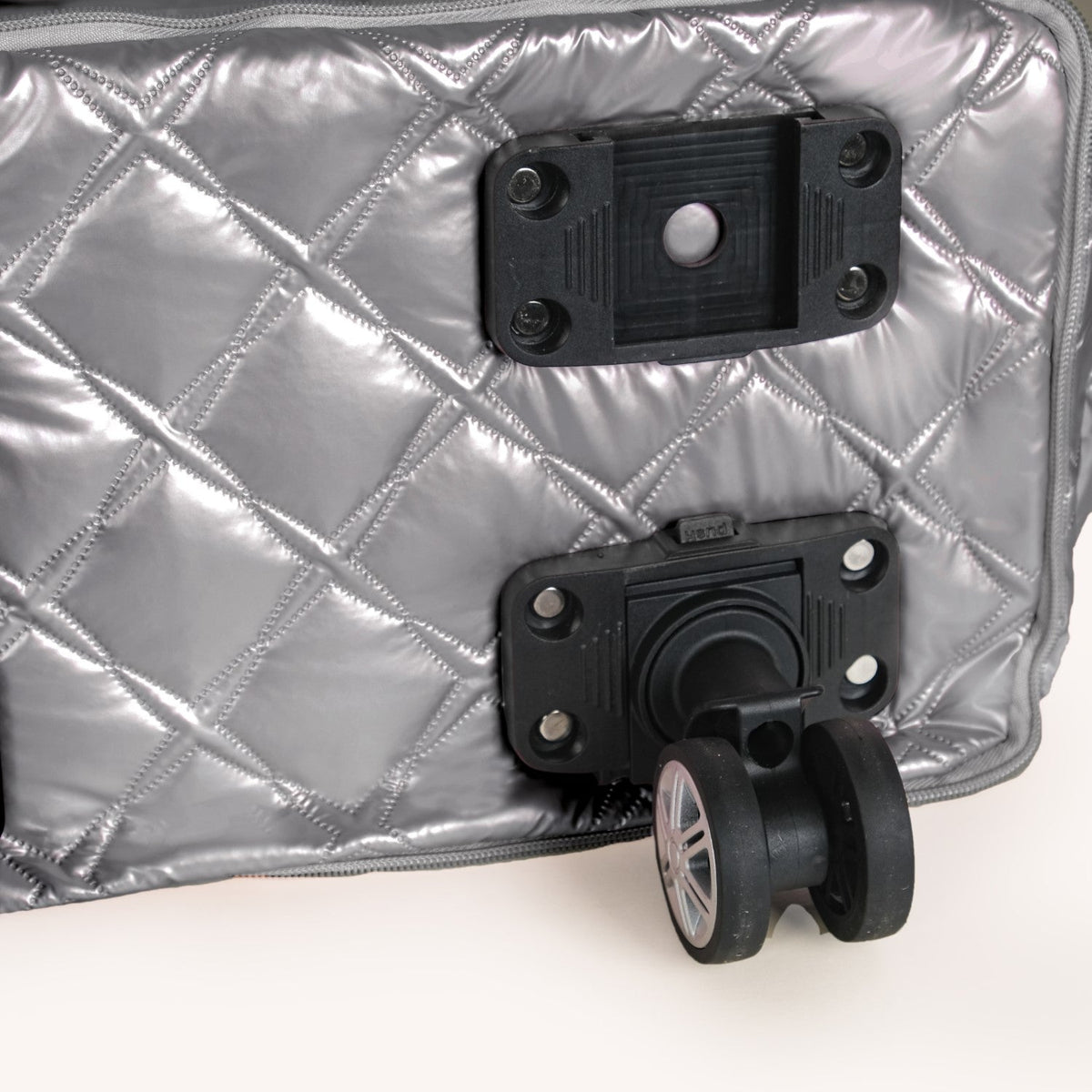 Movo Expandable Travel Bag With Removable Wheels Silver Nestasia