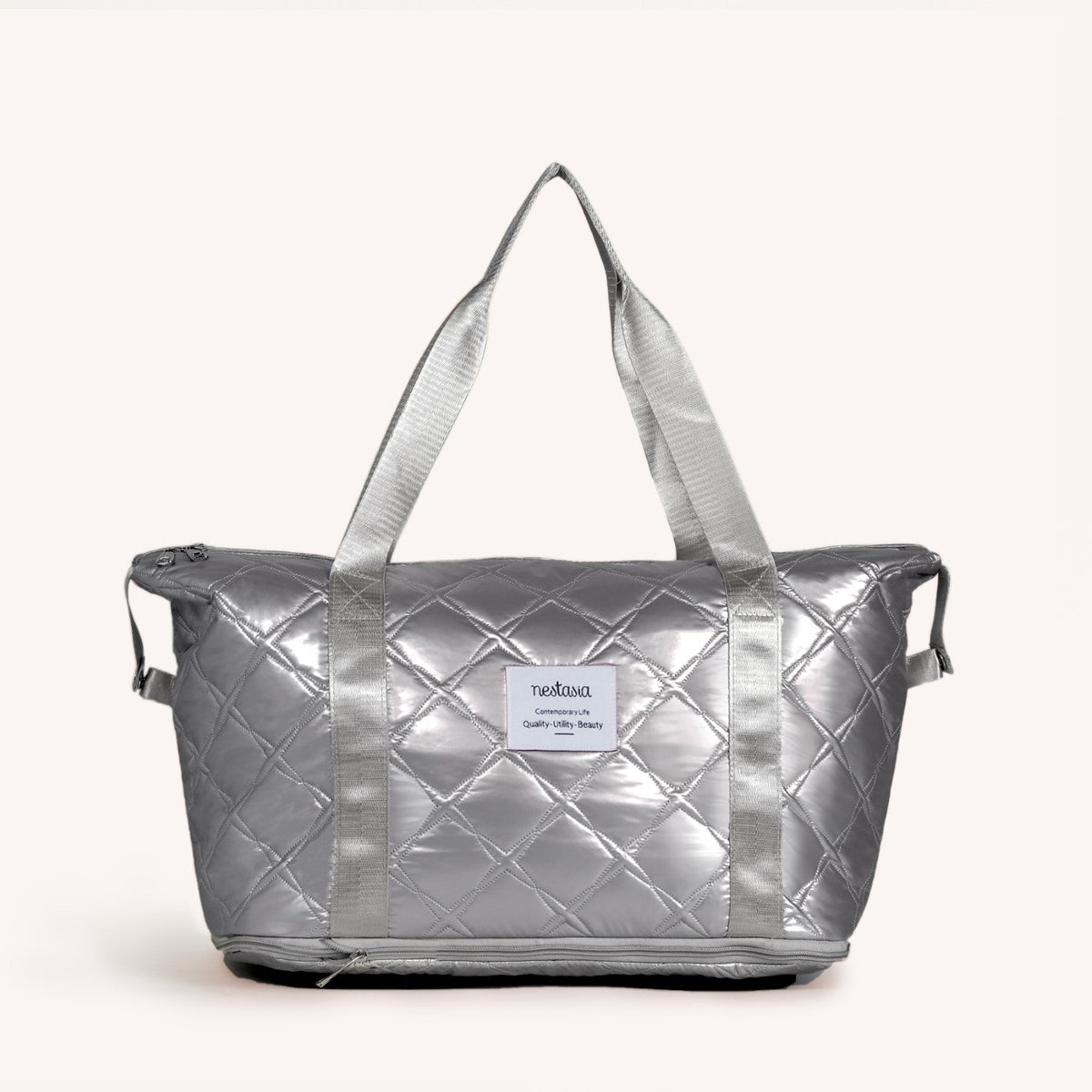 Movo Expandable Travel Bag With Removable Wheels Silver Nestasia
