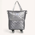 Movo Expandable Travel Bag With Removable Wheels Silver Nestasia