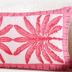 Vibrant Tropic Embroidered Cotton Cushion Cover 50x30cm Nestasia