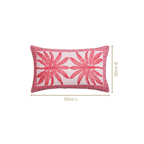 Vibrant Tropic Embroidered Cotton Cushion Cover 50x30cm Nestasia