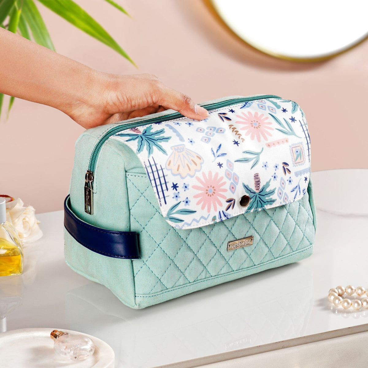 Tropical Mint Cosmetic Pouch