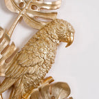 Tropical Parrot Wall Decor Gold Nestasia