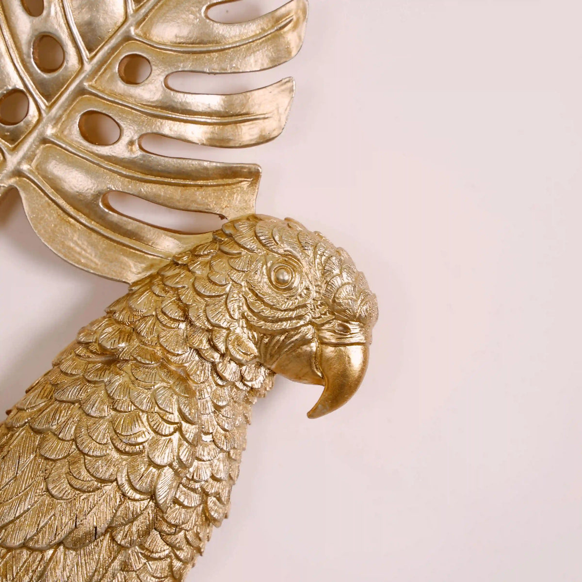 Tropical Parrot Wall Decor Gold Nestasia