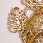 Tropical Parrot Wall Decor Gold Nestasia