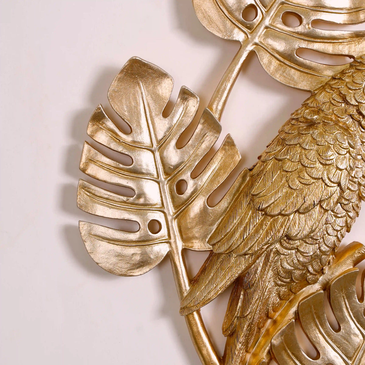 Tropical Parrot Wall Decor Gold Nestasia