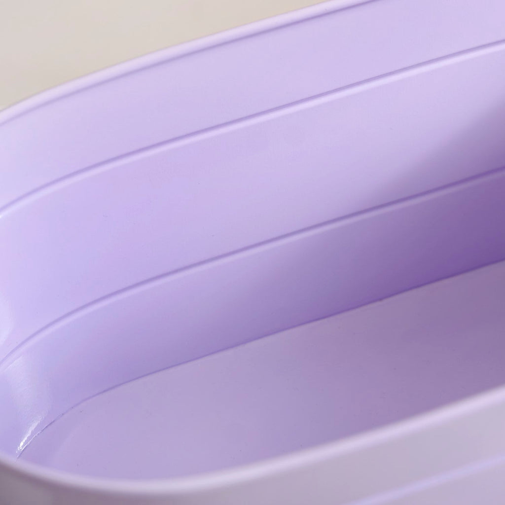 Trough Lined Lavender Oval Plant Holder Set Of 2 Nestasia