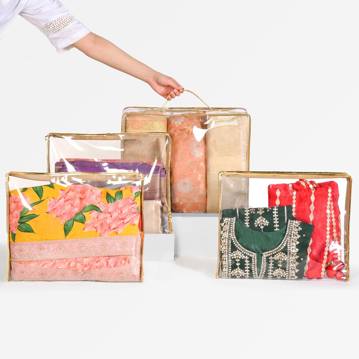 Gold Trousseau Storage Bags Nestasia