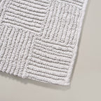 Tufted Cotton Reversible Floor Mat Light Grey 84x50cm Nestasia