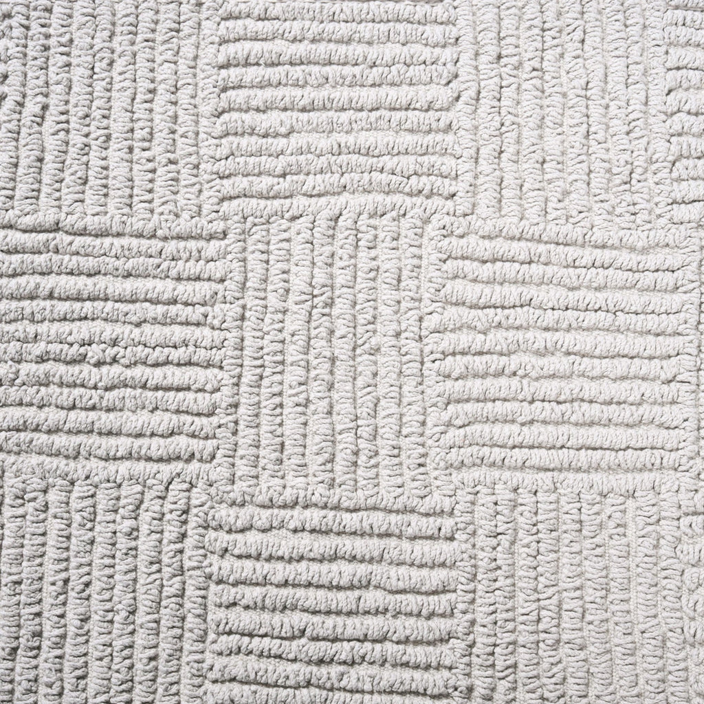 Tufted Cotton Reversible Floor Mat Light Grey 84x50cm Nestasia
